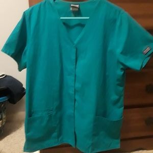 Short sleeve scrub jacket